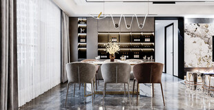 现代简约高级感新中式复古风客厅