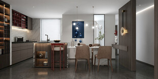 现代简约高级感新中式复古风客厅