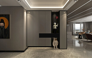 现代简约高级感新中式复古风客厅