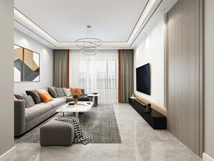 现代简约高级感新中式复古风客厅