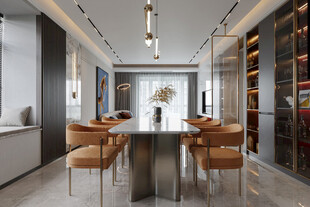 现代简约高级感新中式复古风客厅