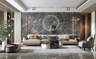 现代简约高级感新中式复古风客厅