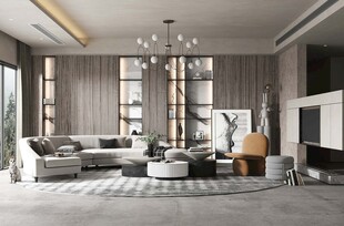 现代简约高级感新中式复古风客厅