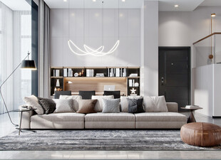 现代简约高级感新中式复古风客厅