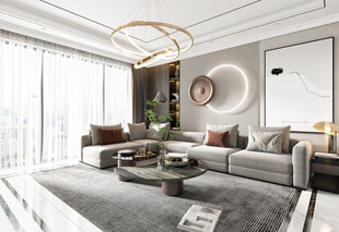 现代简约高级感新中式复古风客厅