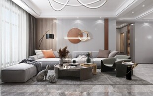 现代简约高级感新中式复古风客厅