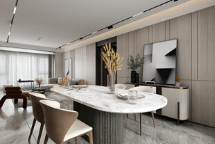 现代简约高级感新中式复古风客厅