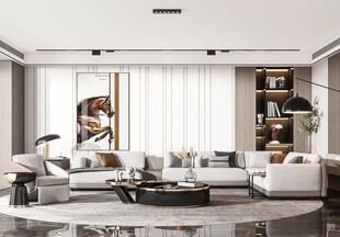 现代简约高级感新中式复古风客厅