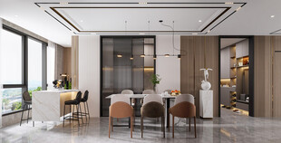 现代简约高级感新中式复古风客厅