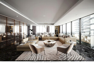 现代简约高级感新中式复古风客厅