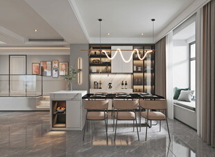 现代简约高级感新中式复古风客厅