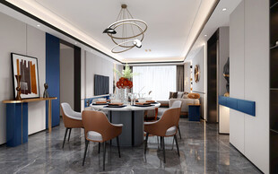 现代简约高级感新中式复古风客厅