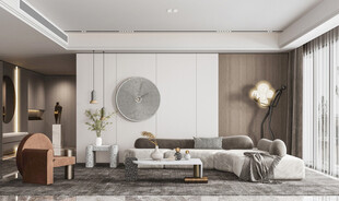 现代简约高级感新中式复古风客厅