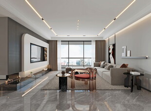 现代简约高级感新中式复古风客厅