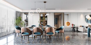 现代简约高级感新中式复古风客厅