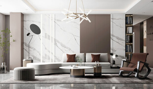 现代简约高级感新中式复古风客厅