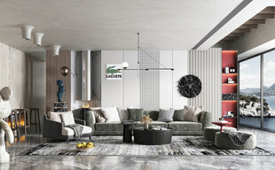 现代简约高级感新中式复古风客厅