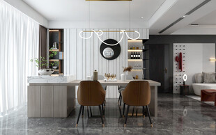 现代简约高级感新中式复古风客厅