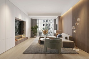 现代简约高级感新中式复古风客厅