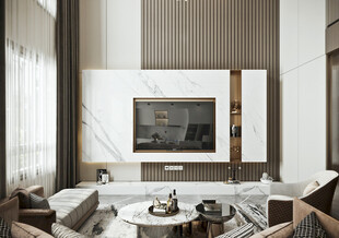 现代简约高级感新中式复古风客厅