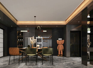 现代简约高级感新中式复古风客厅