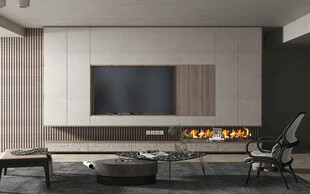 现代简约高级感新中式复古风客厅