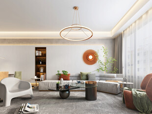 现代简约高级感新中式复古风客厅