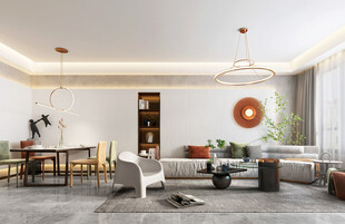 现代简约高级感新中式复古风客厅