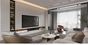 现代简约高级感新中式复古风客厅