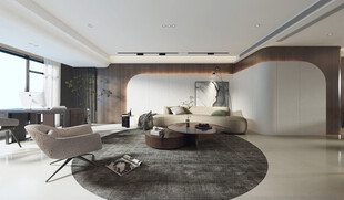 现代简约高级感新中式复古风客厅