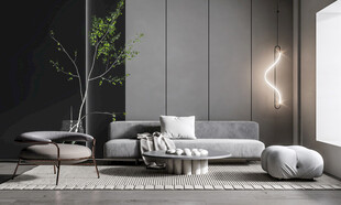 现代简约高级感新中式复古风客厅