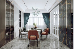 现代简约高级感新中式复古风客厅