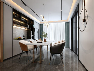 现代简约高级感新中式复古风客厅