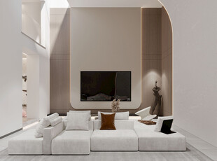 现代简约高级感新中式复古风客厅