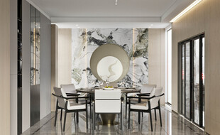 现代简约高级感新中式复古风客厅