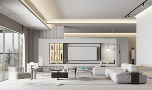 现代简约高级感新中式复古风客厅