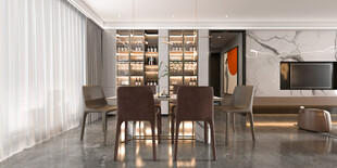 现代简约高级感新中式复古风客厅