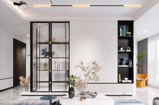 现代简约高级感新中式复古风客厅