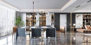 现代简约高级感新中式复古风客厅