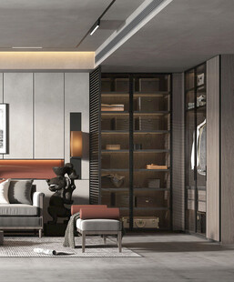 现代简约高级感新中式复古风客厅