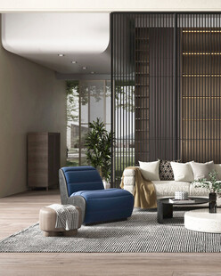 现代简约高级感新中式复古风客厅