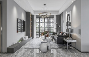 现代简约高级感新中式复古风客厅