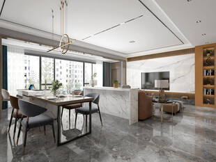 现代简约高级感新中式复古风客厅