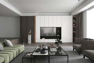 现代简约高级感新中式复古风客厅