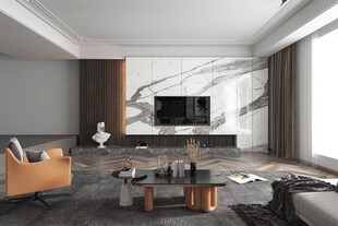 现代简约高级感新中式复古风客厅