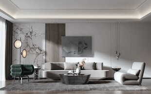 现代简约高级感新中式复古风客厅