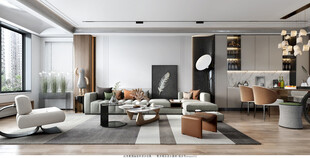 现代简约高级感新中式复古风客厅