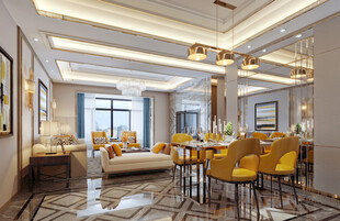 现代简约高级感新中式复古风客厅