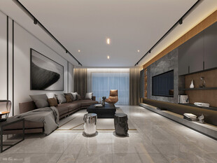 现代简约高级感新中式复古风客厅