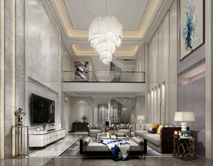 现代简约高级感新中式复古风客厅